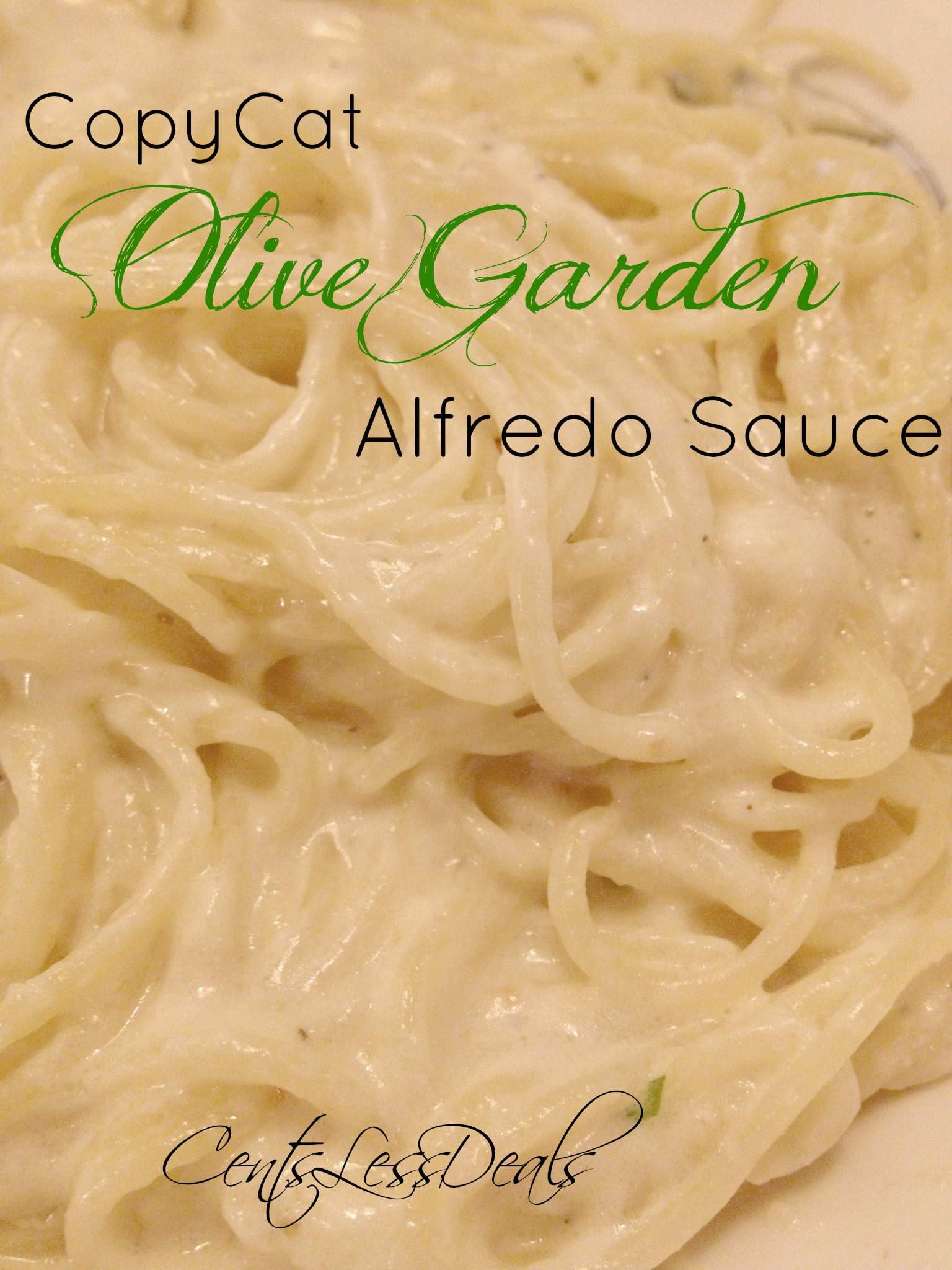 CopyCat Olive Garden Alfredo Sauce recipe