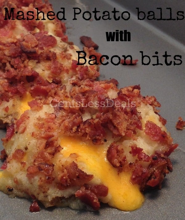 mashed potato balls with bacon bits