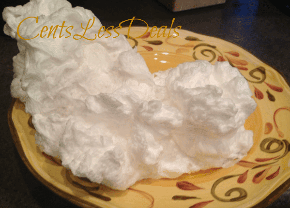 cloud of ivory soap on a plate