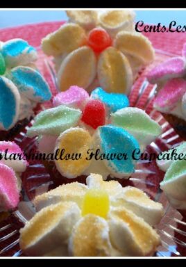 marshmallow flower cupcake recipe