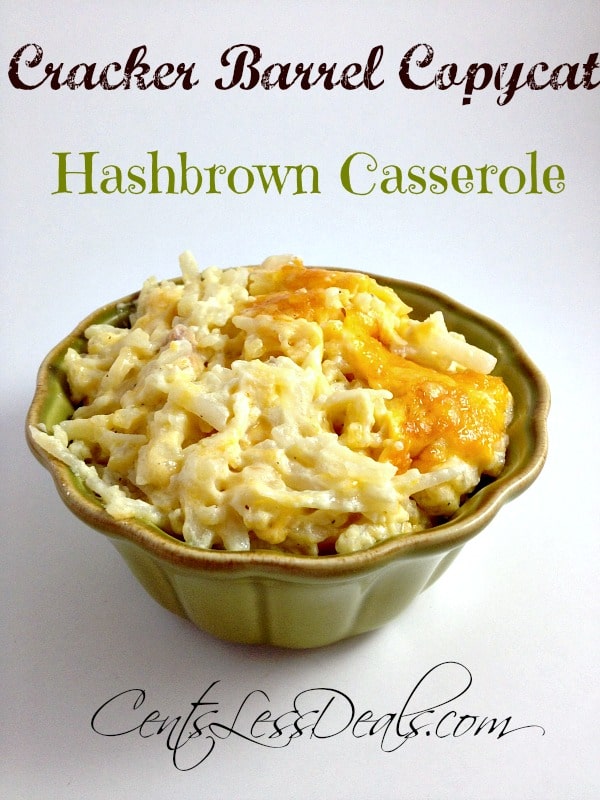 Cracker Barrel Copycat Hashbrown Casserole recipe - CentsLess Meals