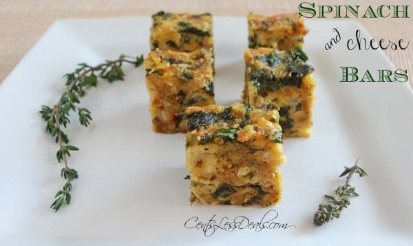 spinach & cheese bars recipe