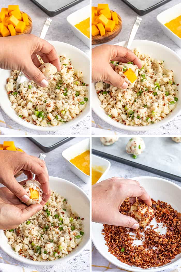 How to roll up a mashed potato bowl