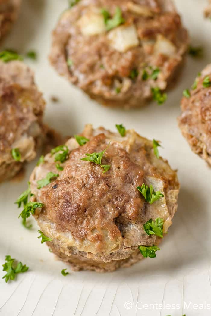 Mozzarella Stuffed Mini Meatloaf Centsless Meals