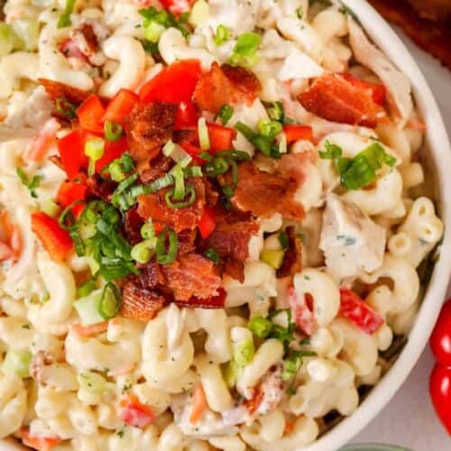 Ranch Macaroni Salad With Bacon And Chicken - The Shortcut Kitchen