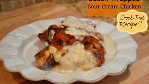 Bacon Wrapped Sour Cream Chicken Crockpot Recipe Centsless Meals