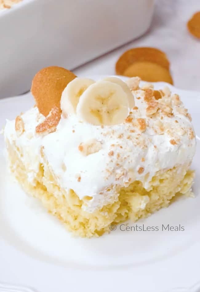 Banana Pudding Poke Cake - The Shortcut Kitchen