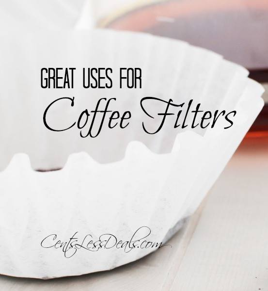 Coffee filter with a title for Handy uses for coffee filters