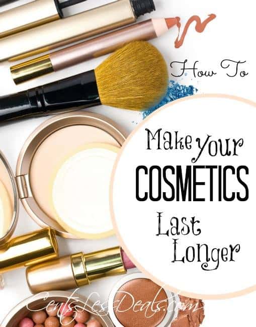 Makeup with a title for how to make your Cosmetics last longer