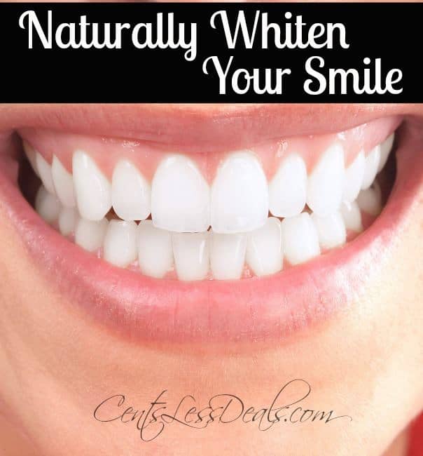 Someone smiling with a title for natural ways to whiten your smile