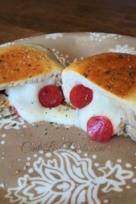 pizza pockets on a plate