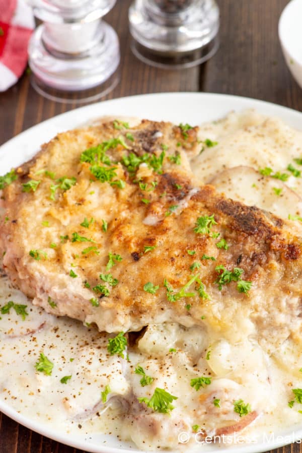 Pork Chop And Potato Bake Recipe The Shortcut Kitchen