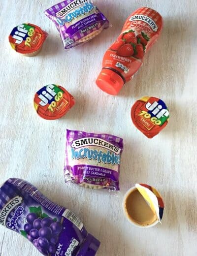 Smuckers peanut butter and jam products