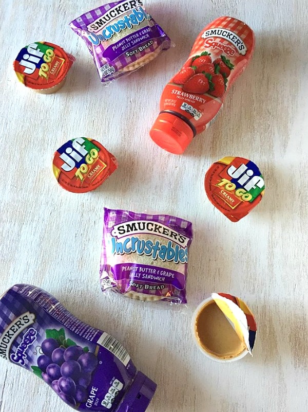 Smuckers peanut butter and jam products