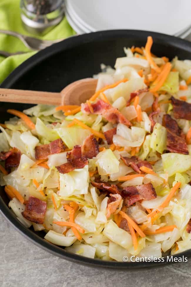 Fried Cabbage with Bacon - CentsLess Meals