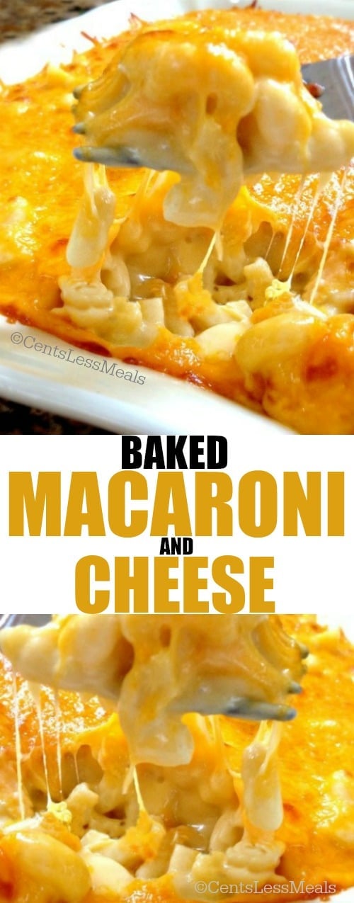 Baked Macaroni & Cheese with a secret ingredient! - CentsLess Meals
