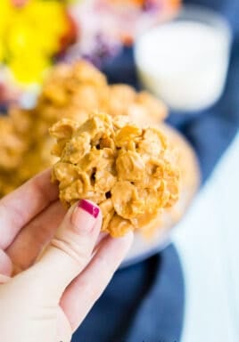 These Butterscotch Crunchies are made with just three ingredients and they're no-bake, which makes them the perfect summer cookie!