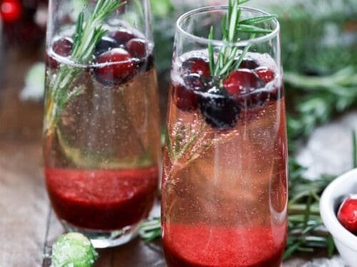 Fresh Cranberry Prosecco Mimosa - Amee's Savory Dish