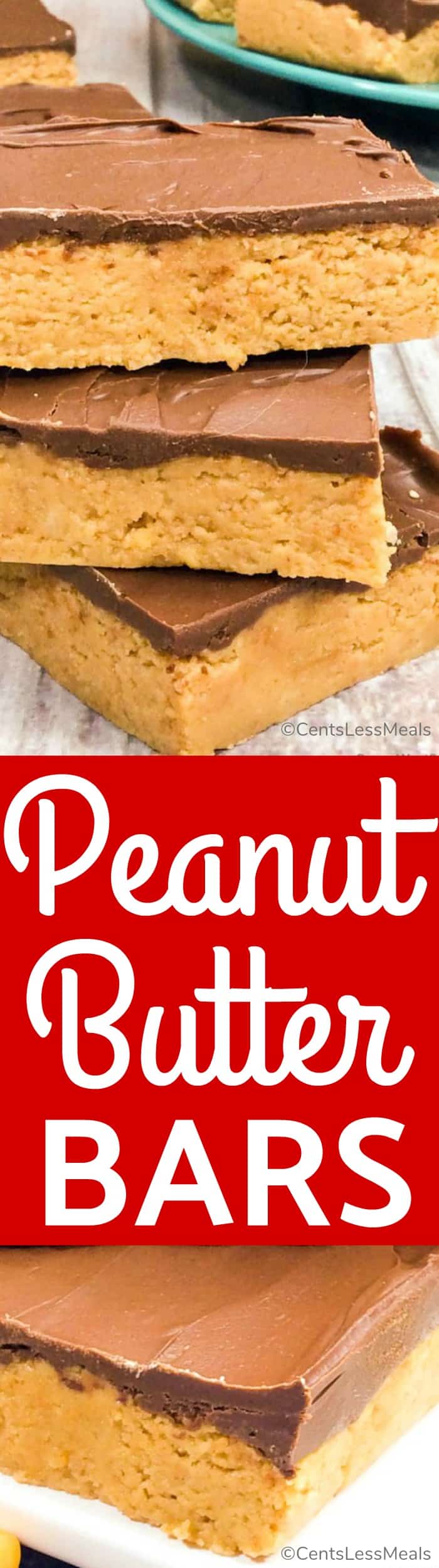 Peanut Butter Bars with a title
