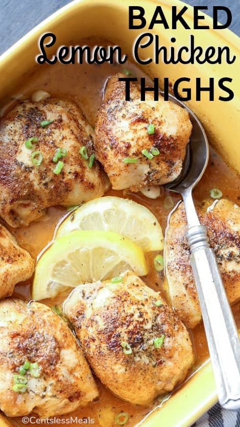 Baked Lemon Chicken Thighs Centsless Meals