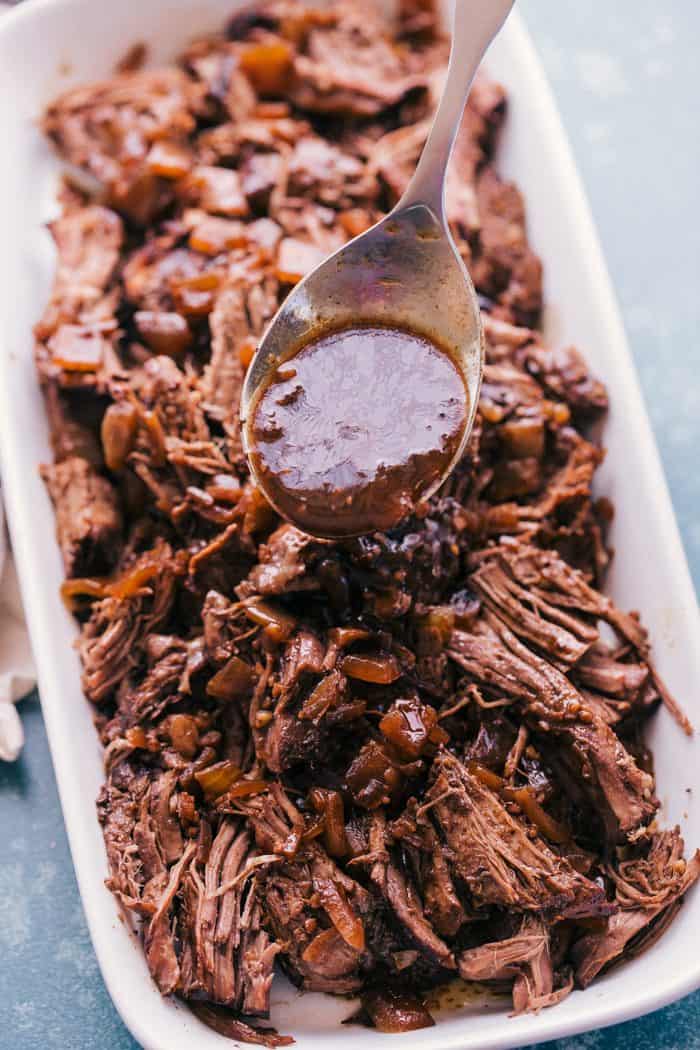 Slow Cooker Balsamic Roast Beef {Tender & Moist} - The Shortcut Kitchen