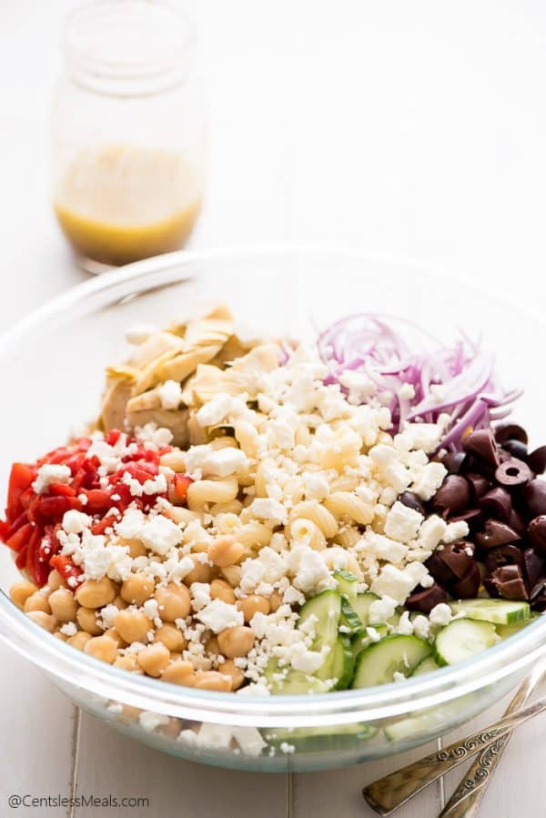 Mediterranean Pasta Salad - The Shortcut Kitchen