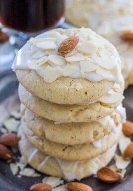 Buttery Almond Cookies are incredibly flavorful and so tender that they will melt in your mouth. Made with just a few ingredients, they are the perfect dessert.