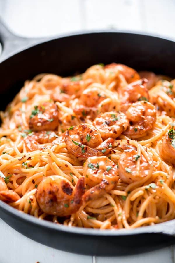 Bang Bang Shrimp Pasta {20 Minute Meal} - The Shortcut Kitchen