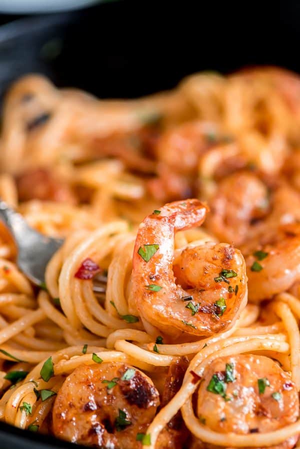 Bang Bang Shrimp Pasta 20 Minute Meal - The Shortcut Kitchen