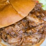 Close up of Crockpot Pulled Pork