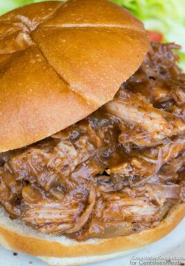 Close up of Crockpot Pulled Pork