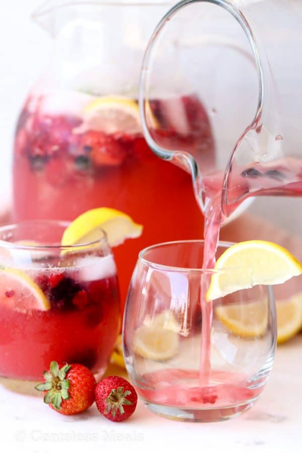 Sparkling Berry Lemonade {Just 3 Ingredients!} The Shortcut Kitchen