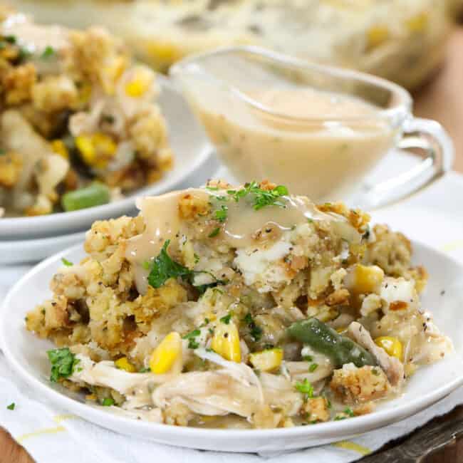 Leftover Turkey Casserole {Thanksgiving favorite!} - The Shortcut Kitchen