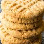 Stack of peanut butter cookies