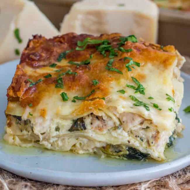 Chicken Alfredo Lasagna - The Shortcut Kitchen