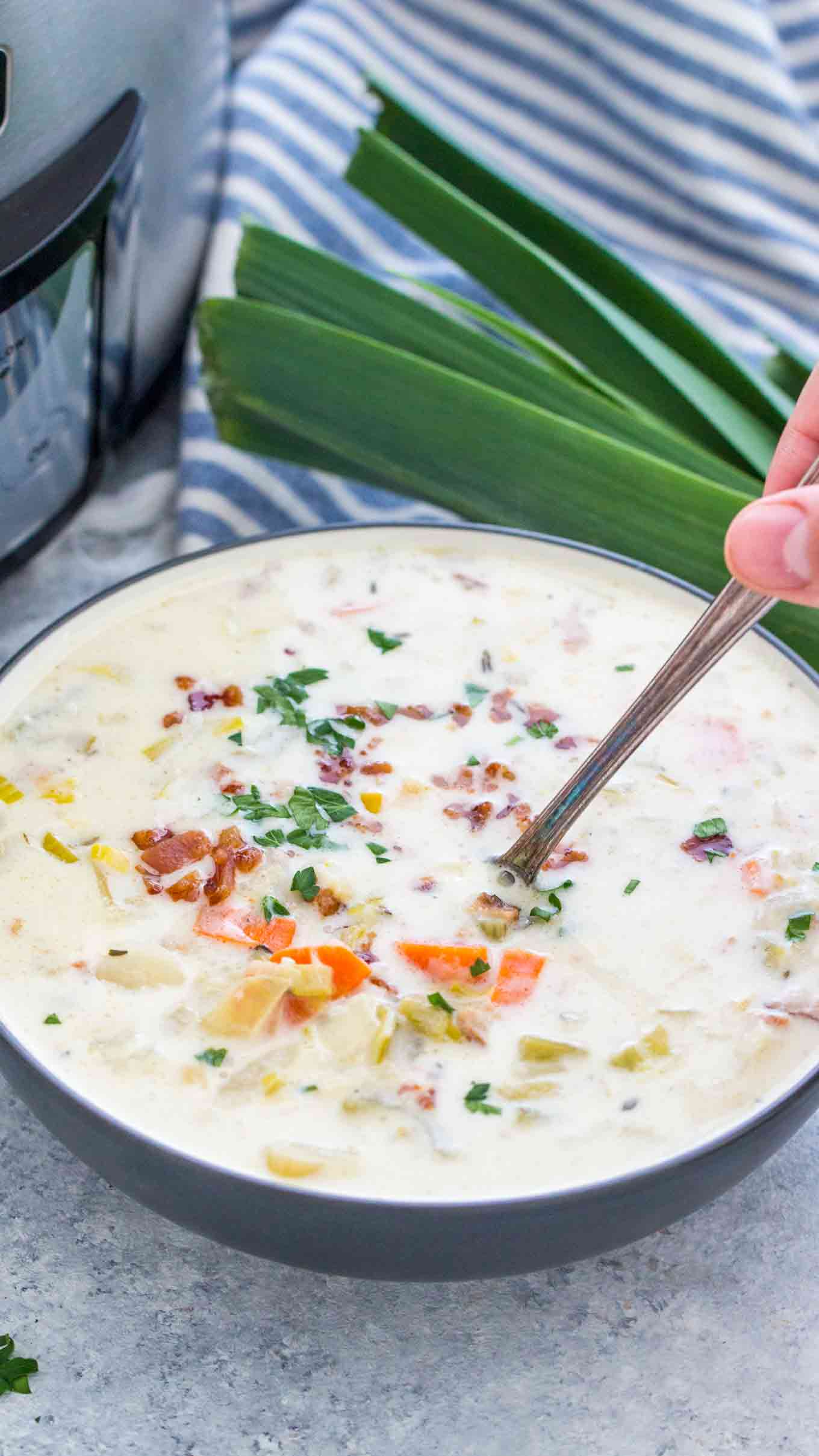 Slow Cooker Leek Soup {Warm & Comforting} The Shortcut Kitchen