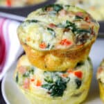 Egg muffins on a white plate