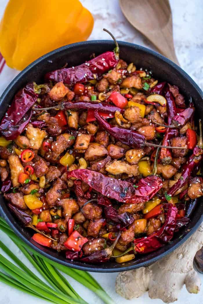 Szechuan Chicken in a pan