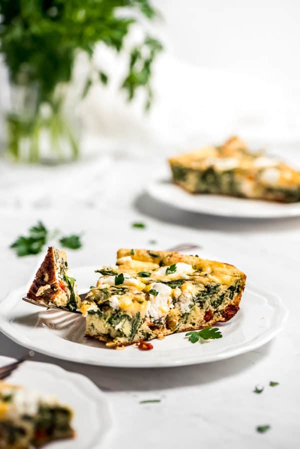 Spinach Frittata - The Shortcut Kitchen