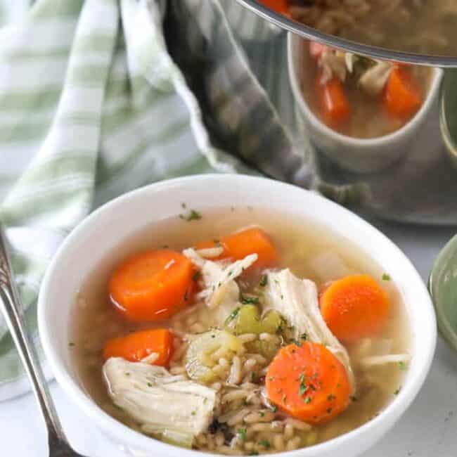 Easy Chicken Rice Soup {Quick & Easy} - The Shortcut Kitchen