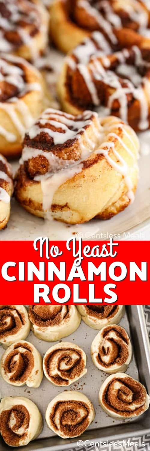 No Yeast Cinnamon Rolls {made with pizza dough!} - The Shortcut Kitchen