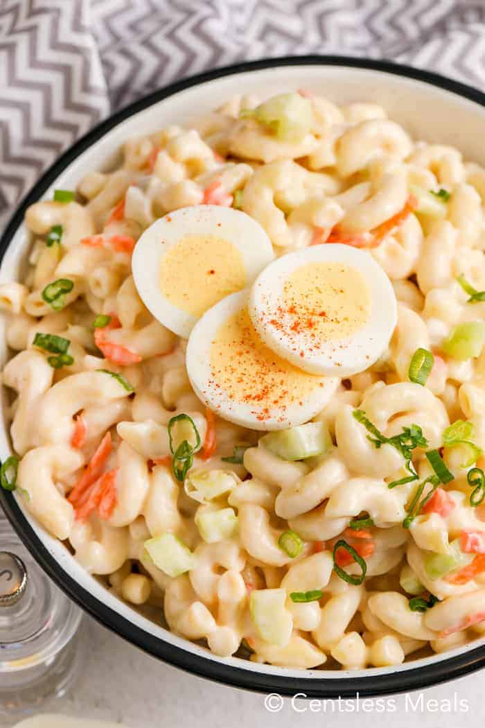 Macaroni Salad with Egg {Perfect for Potlucks} - The Shortcut Kitchen