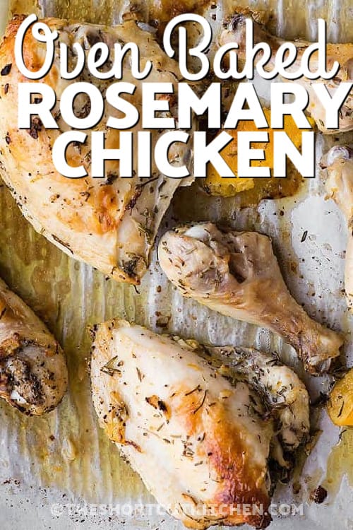 Oven Baked Rosemary Chicken Breasts with a title