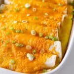 Breakfast Enchiladas in a casserole dish