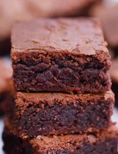 Nutella Brownies stacked together
