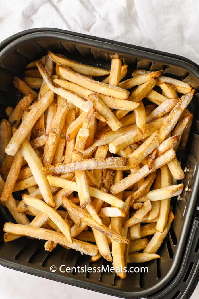 Air Fryer Frozen Fries before cooking