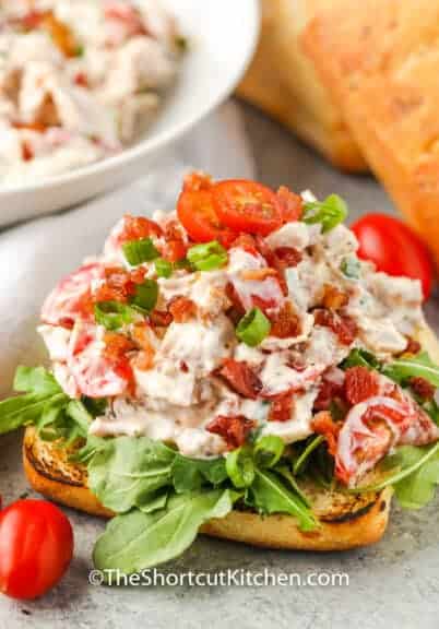 BLT Chicken Salad on bread