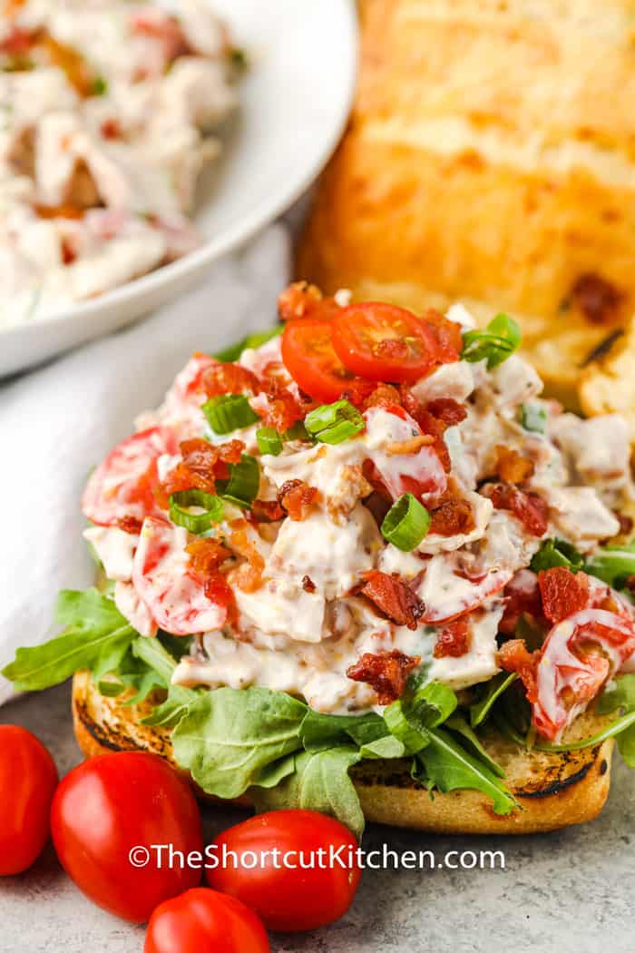 close up of BLT Chicken Salad