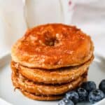 plated Glazed Donut French Toast with blueberries