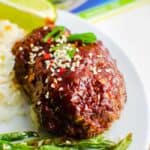 close up of Meatloaves with a Sweet Chili Glaze